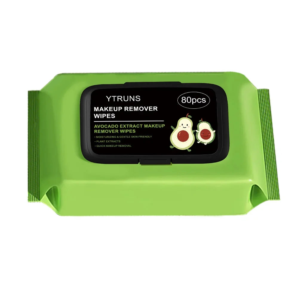 80 PCS Avocado Makeup Remover Wipes – Deep Cleanse & Travel