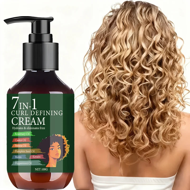 7-in-1 Curl Defining Cream – Rosemary & Castor Oil | 100g