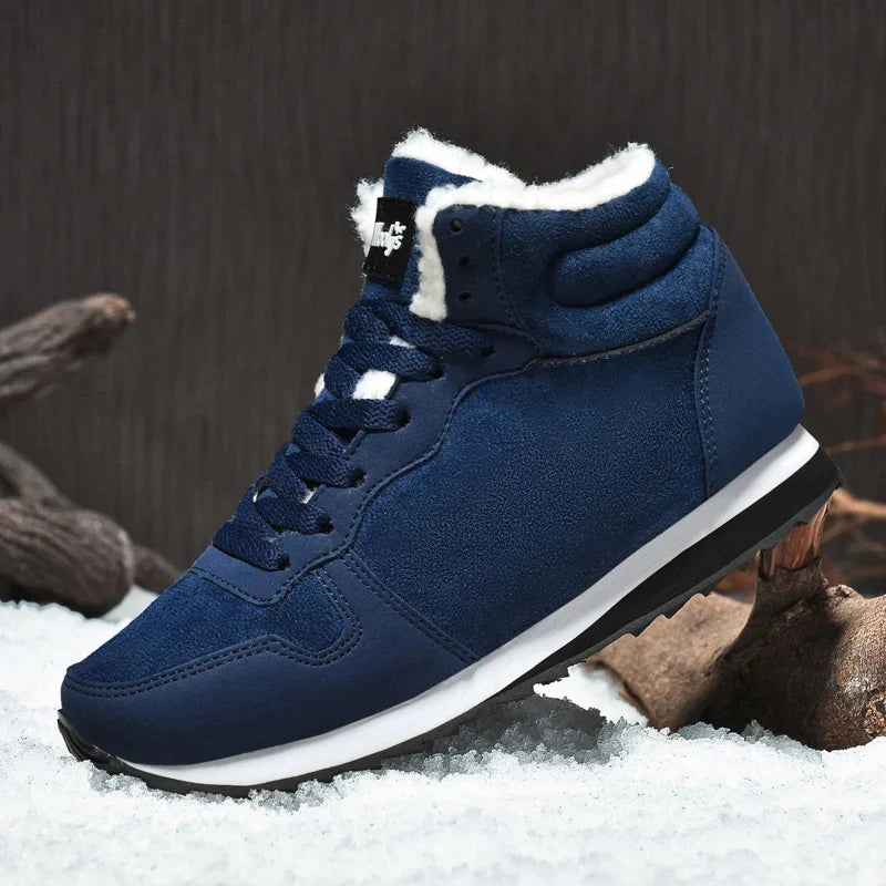 AZGB Men's Snow Boots – Non-Slip Winter Ankle Boots, Warm Plush