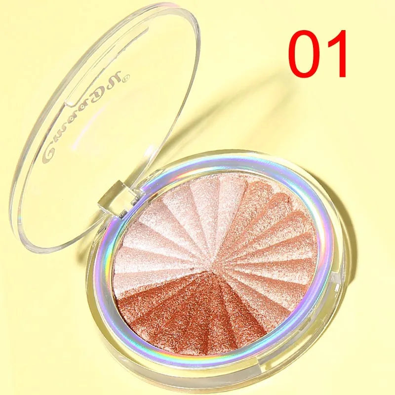5-in-1 Highlighter Powder Palette Long-lasting Easy-to-apply Shimmery