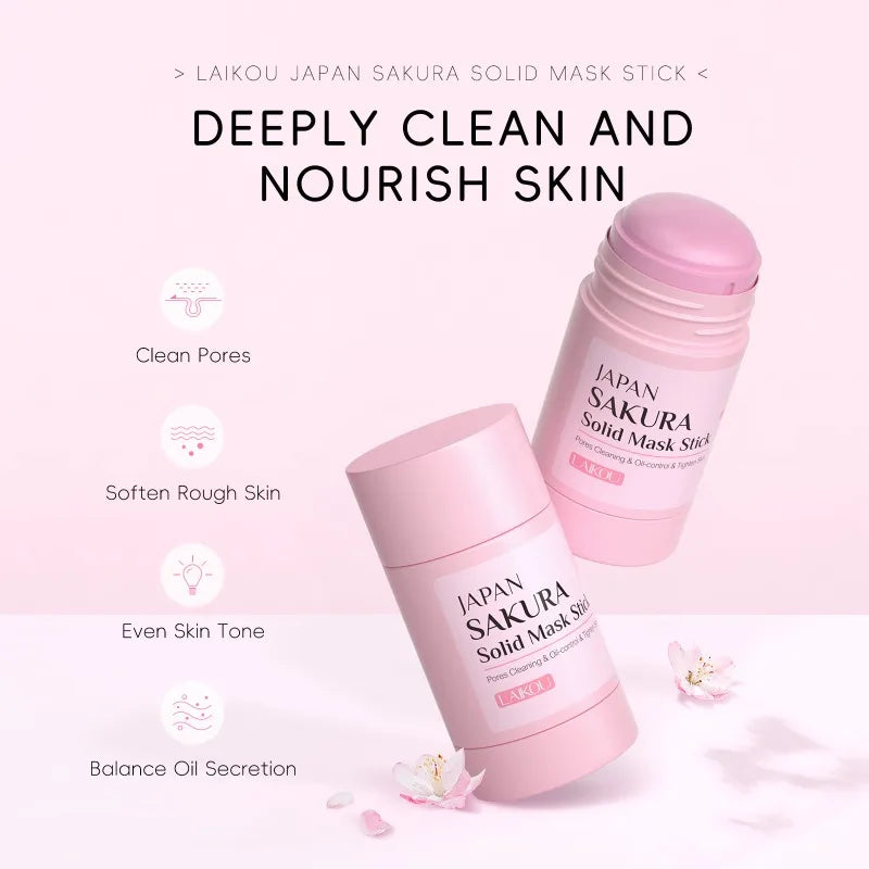 LAIKOU Sakura Face Mask Stick 40g – Pore Cleansing & Oil Control