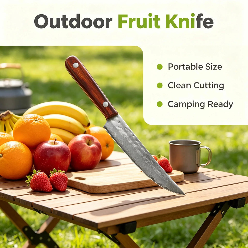 Damascus Chef Knife Set – Handmade Wood Handle | 1/2/4 Pack