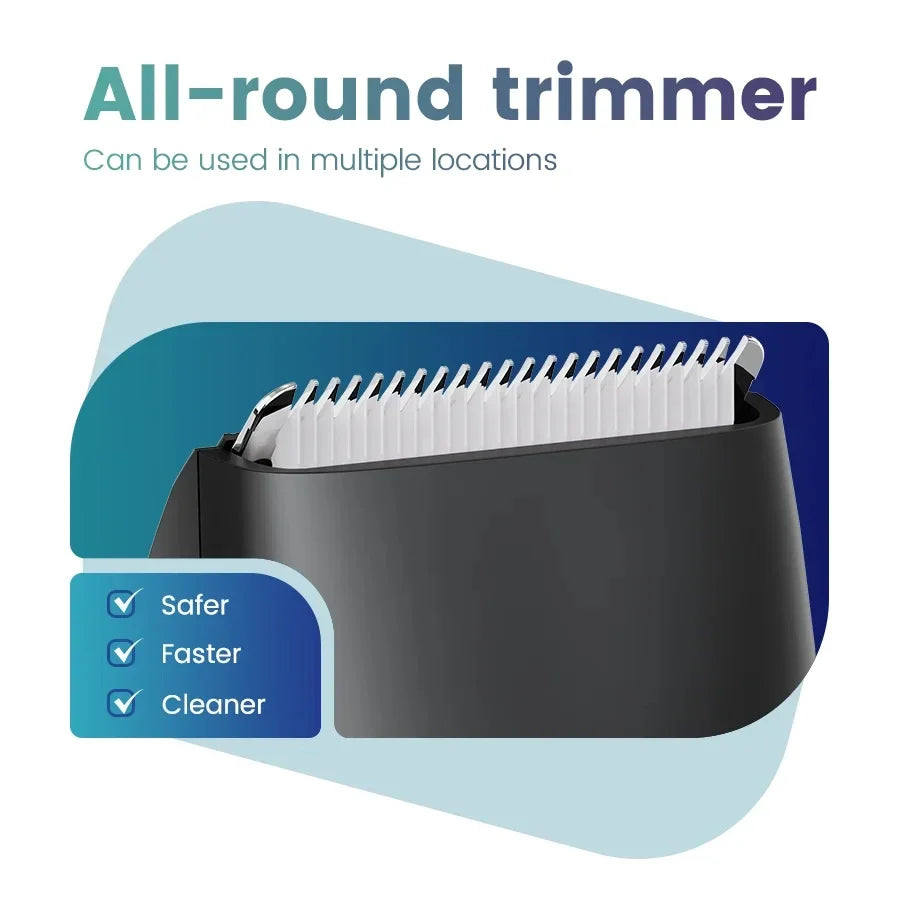 Men's IPX6 Waterproof Body & Groin Trimmer – Foil Blades