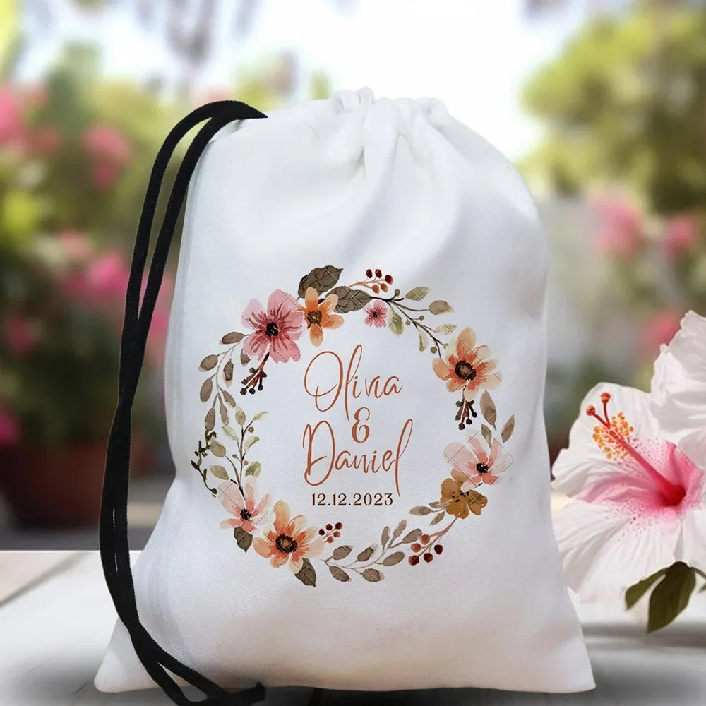 Personalized Floral Hangover Kit Favor Bags | Bridal Party
