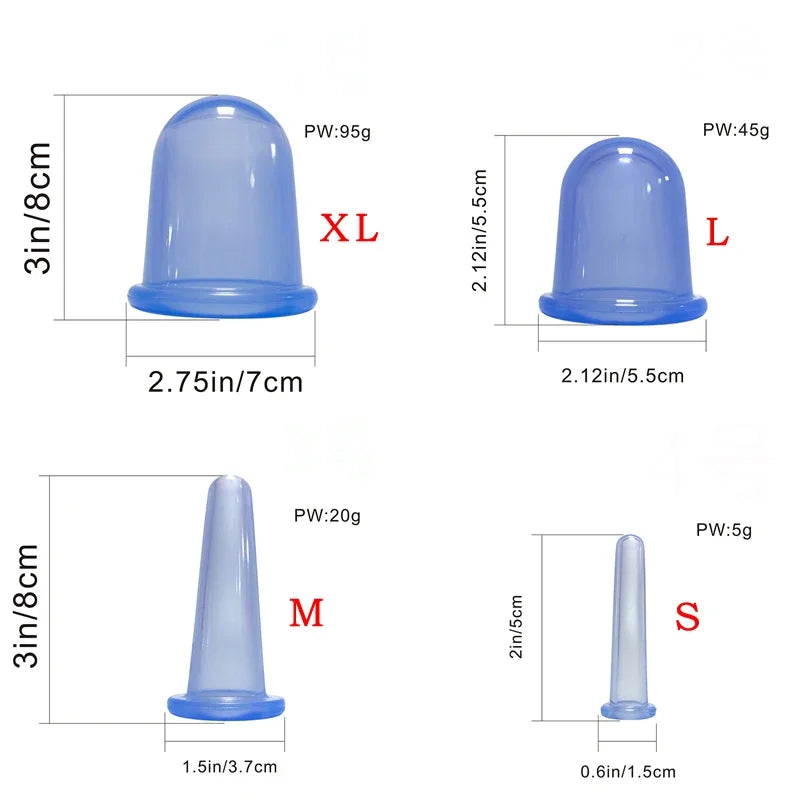 7-Piece Silicone Vacuum Cupping Set – Body Massage Cups