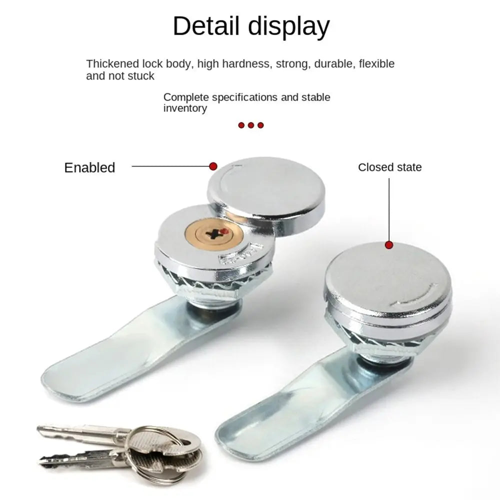 Zinc Alloy Cam Lock with Key – Cabinet & Mailbox Lock