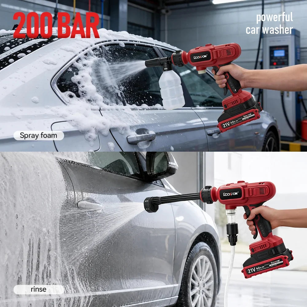 200 Bar Cordless Pressure Washer Gun for Makita 18V Battery
