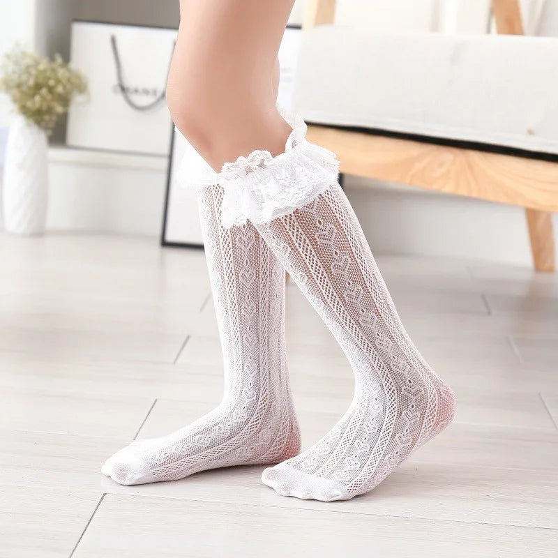 Women's Lace Mid-Tube Socks – Lolita Jacquard Princess Style