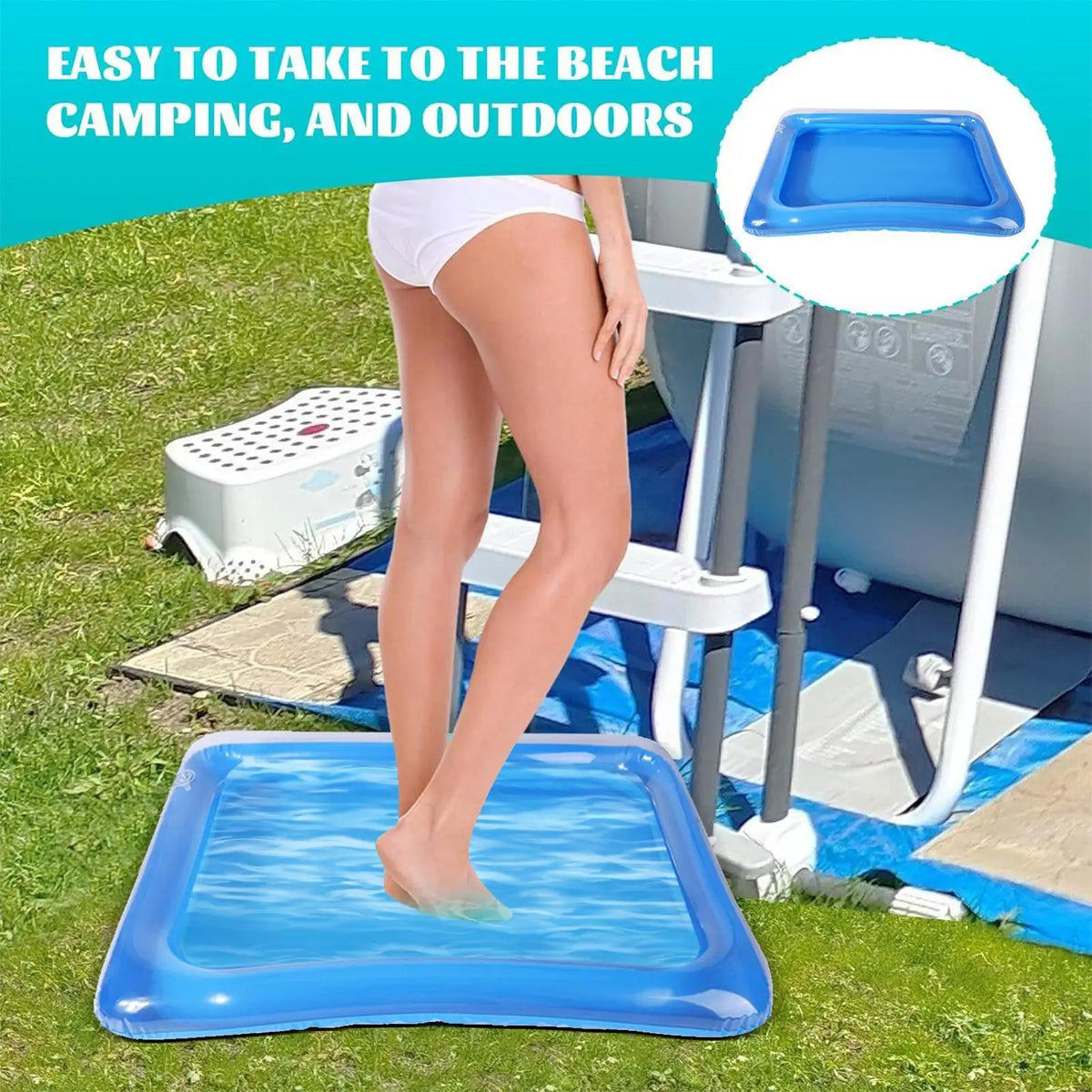 Portable Inflatable Foot Soak Basin – Foldable Pool Tub