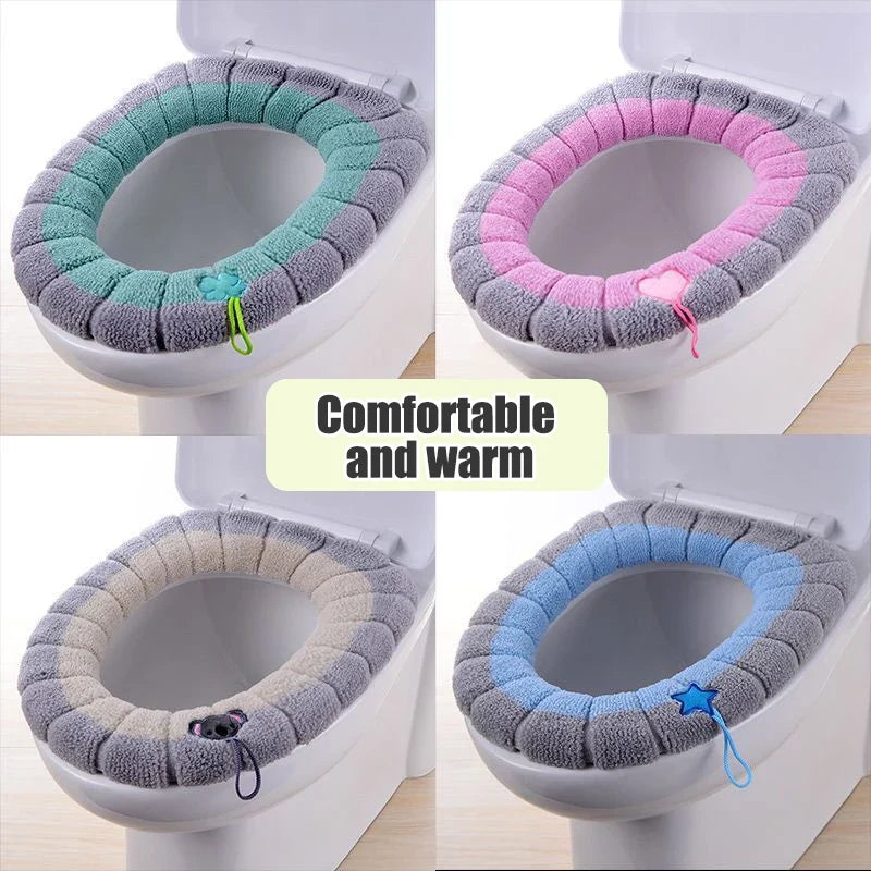 Soft Thick Toilet Seat Cover Cushion with Handle – Universal Fit