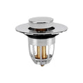 Chrome Pop-Up Sink Drain Stopper with Hair Catcher Filter