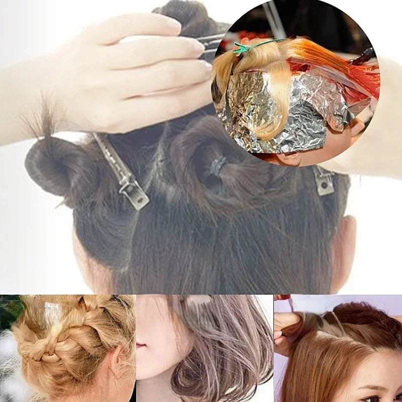 12-Piece Duck Mouth Hair Sectioning Clips | Metal Styling Clamps