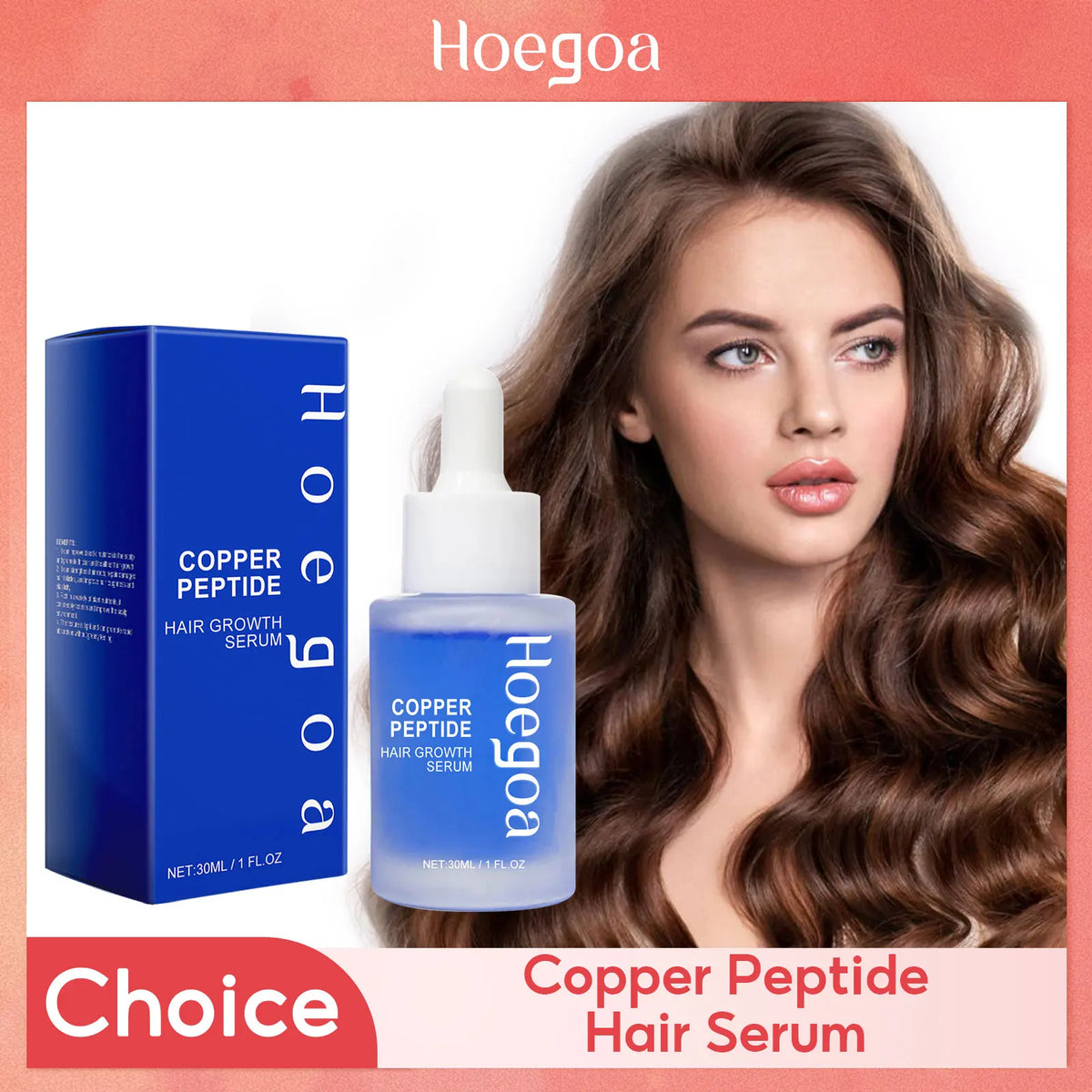 HOEGOA Copper Peptide Hair Growth Serum | Scalp Essence 30ml