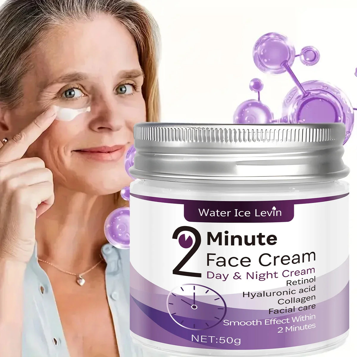 Water Ice Levin Face Cream – Retinol, Hyaluronic Acid & Collagen 50g