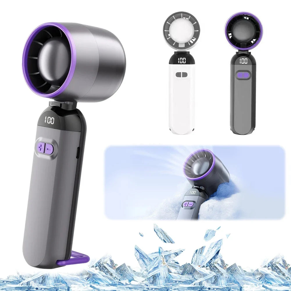 Mini Handheld Air Cooling Speed Turbo Fan Foldable USB Rechargeable