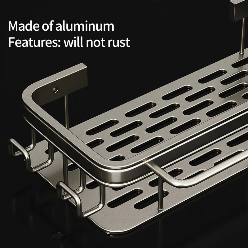 No-Drill Adhesive Kitchen Organizer Rack | Sponge & Soap Holder