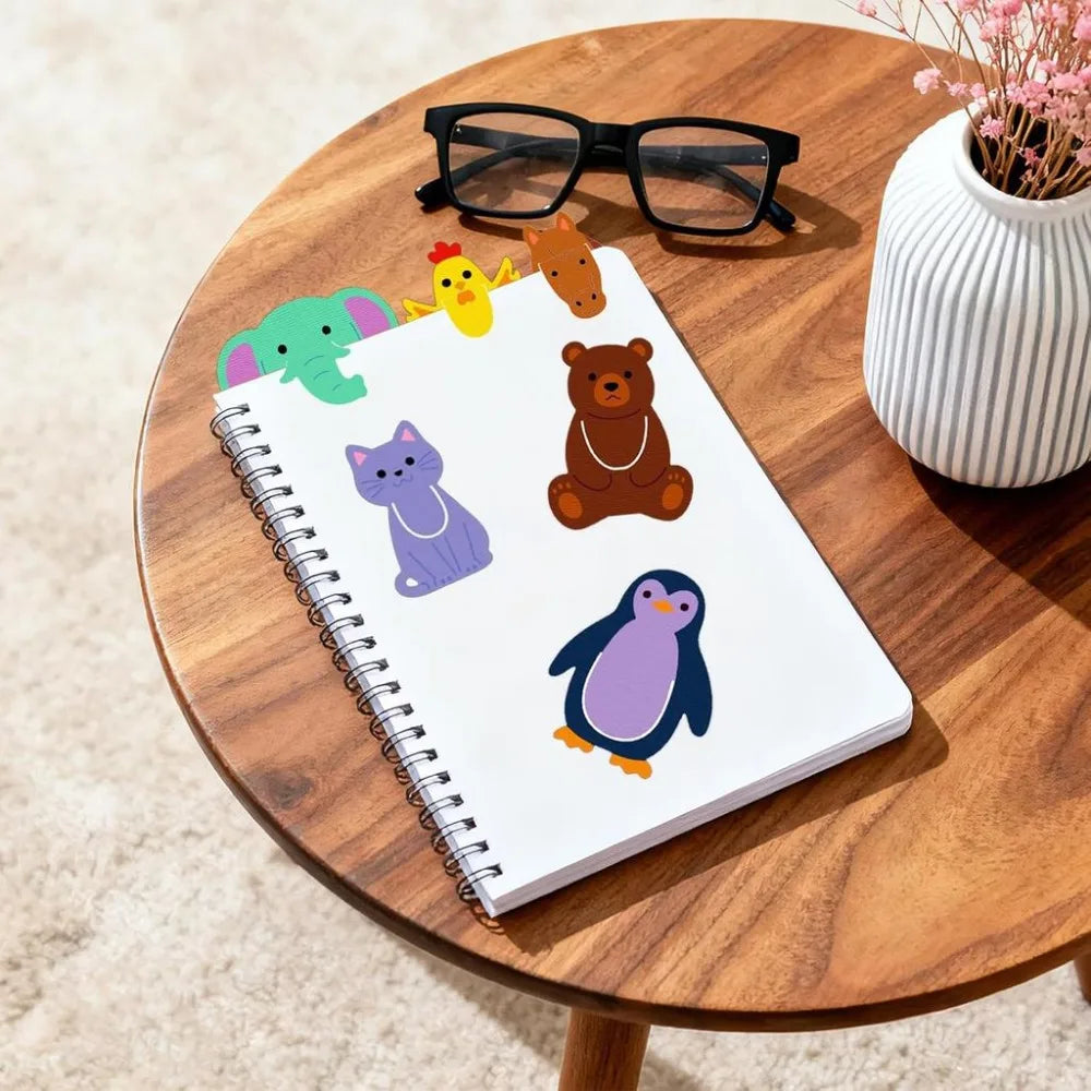 Cartoon Animal Bookmark Cutting Dies – 17pc Metal Die Cut Set