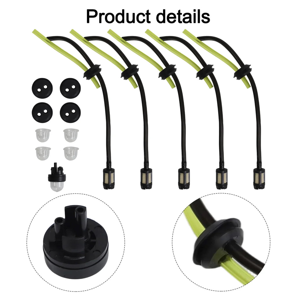 9 Petrol Filter Hose Seal Fuel Brush Lawn Mower Garden Tool Parts