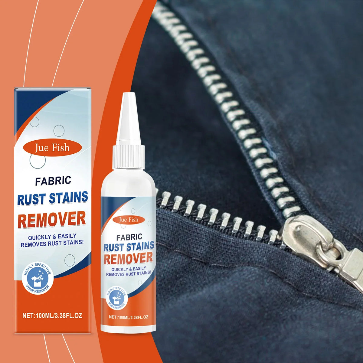Fabric Rust Remover Liquid – Gentle Stain Remover for Clothes