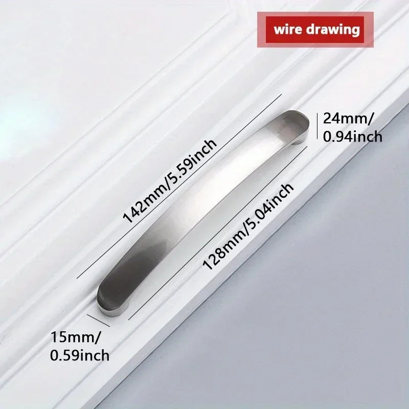 3-Pack Brushed Aluminum Cabinet & Drawer Handles – 96mm