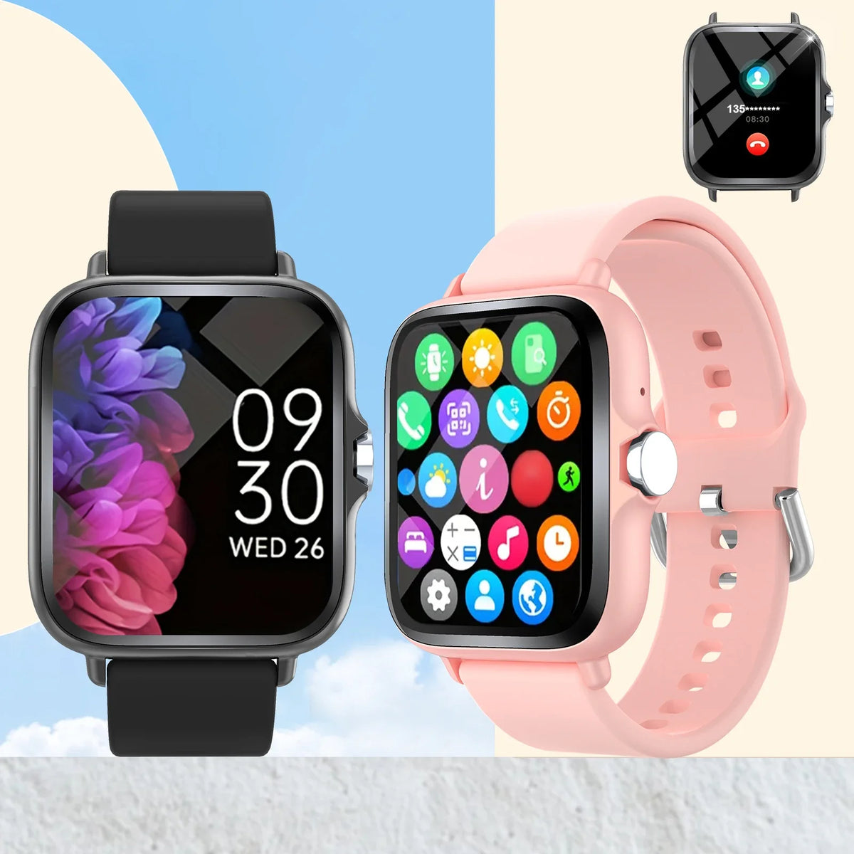 LOMAXFR Smart Watch – Wireless Calling, Multi-Sport, iOS & Android