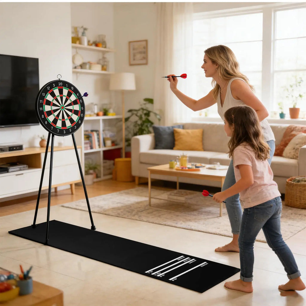 Darts Mat Non-Slip Floor Protector | 4 Throw Distances 300x34cm