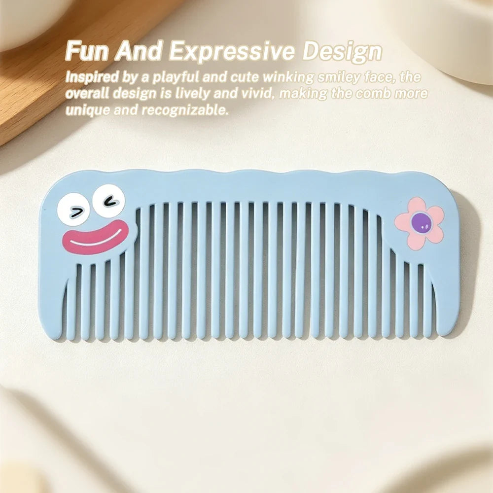 Cartoon Cat Wide Tooth Comb – Anti-Static & Heat-Resistant