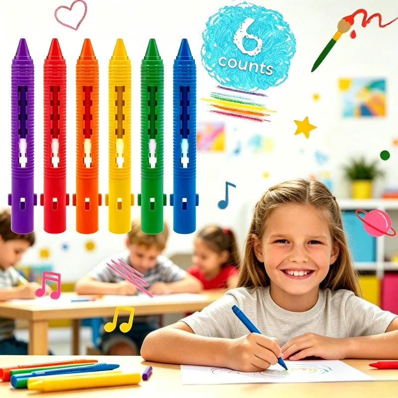 Washable Crayons Kids Colorful Easy-clean Drawing Markers Wall Art