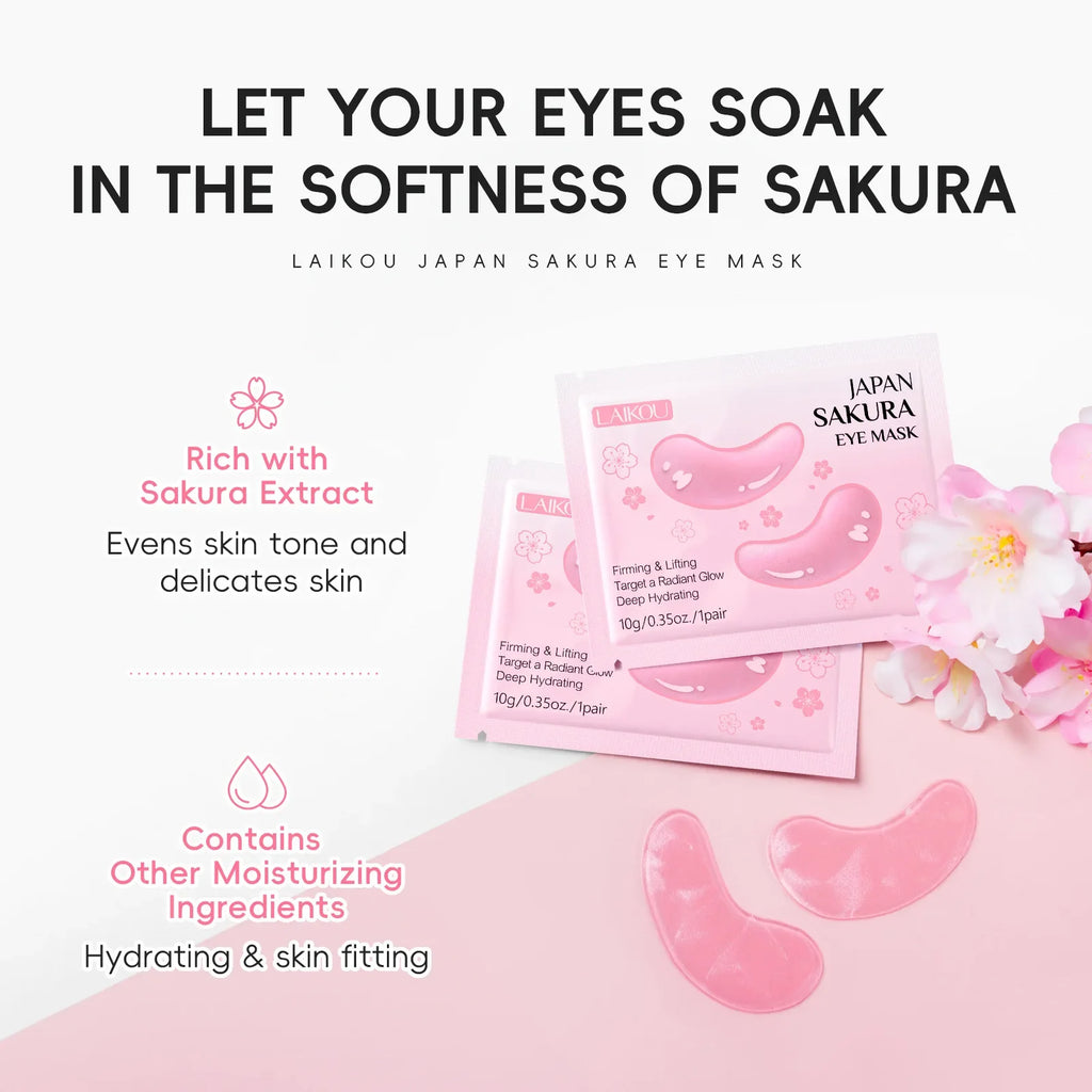 LAIKOU Sakura Eye Mask – Firming Hydrating Under Eye Patches