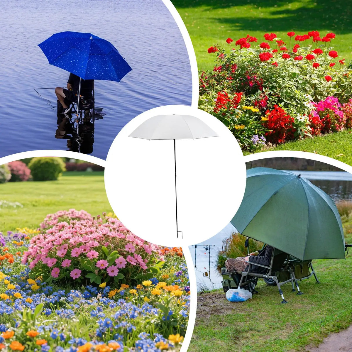 Plant Shade Umbrella with Metal Stake – UV & Rain Guard