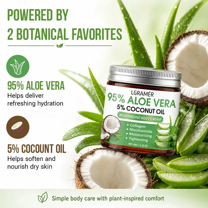 95% Aloe Vera Body Cream – Coconut Oil & Niacinamide | 30g