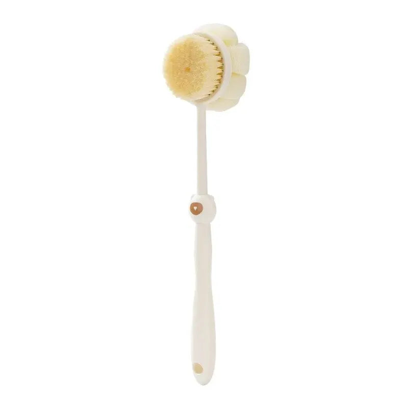 Double-Sided Silicone Body Brush | Long Handle Back Scrubber
