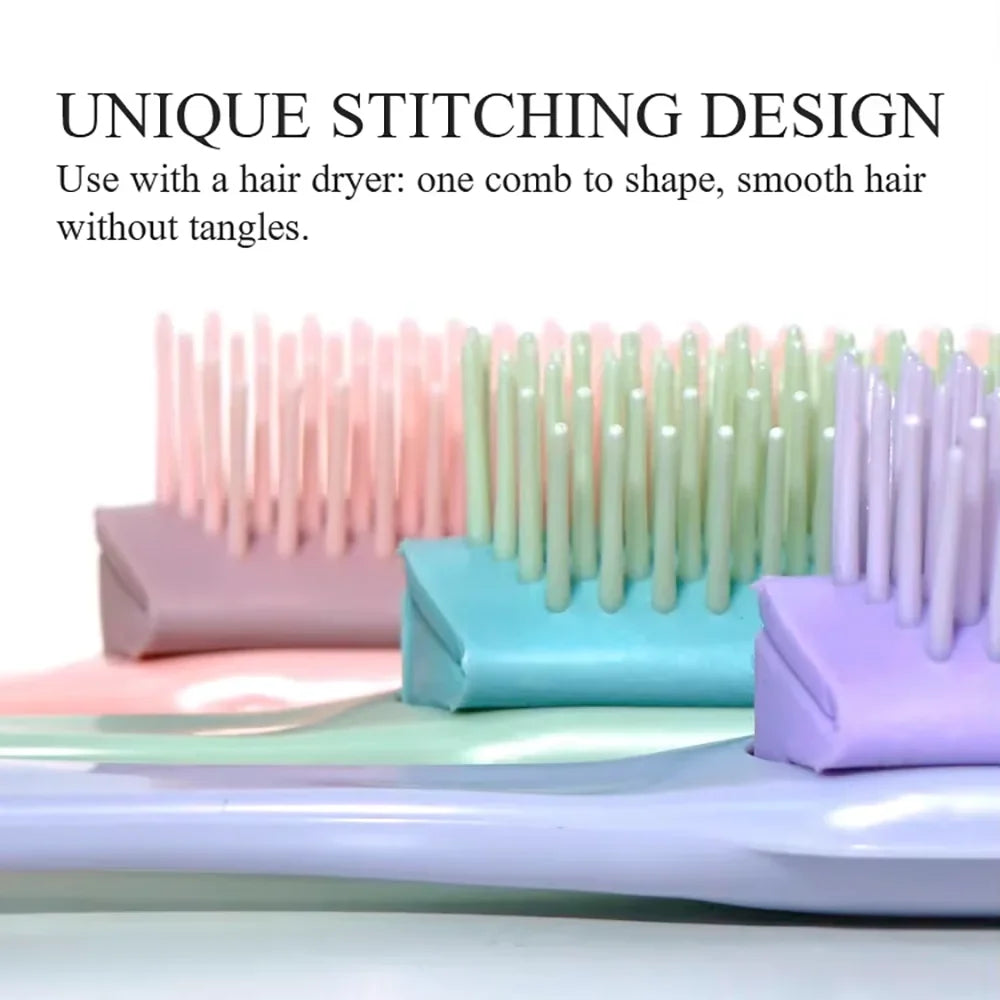 9-Row Detangling Hair Brush – Cushion Scalp Massage Comb