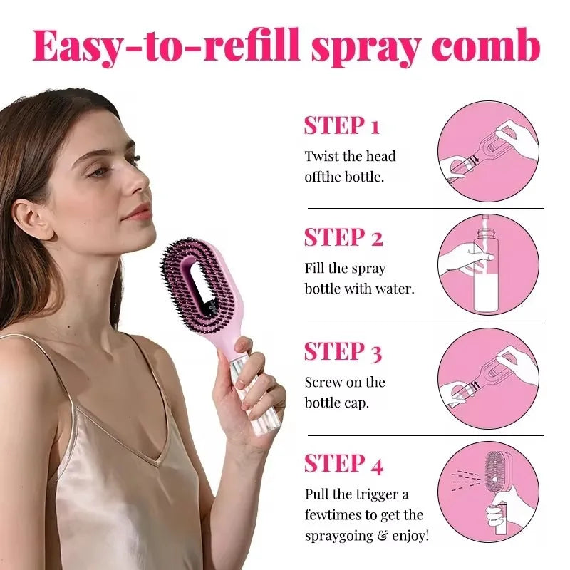 2-in-1 Spray Bottle Comb | Scalp Massage & Styling