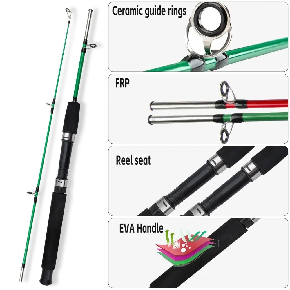 1.0m 2-Section Carbon Spinning Rod – 107g Travel Fishing Rod
