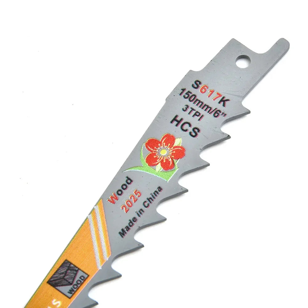 6 Inches 3 TPI HCS Reciprocating Saw Blades Cutting Wood Multi PVC