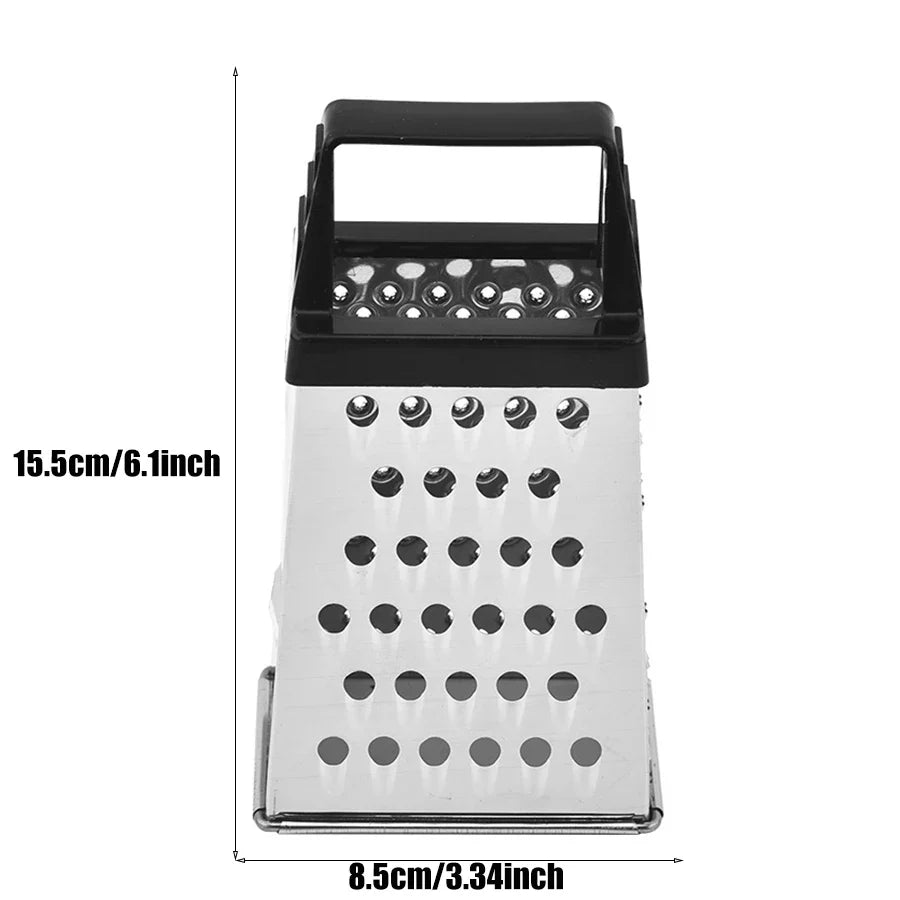 4-Sided Stainless Steel Box Grater | Cheese, Veggie & Spice
