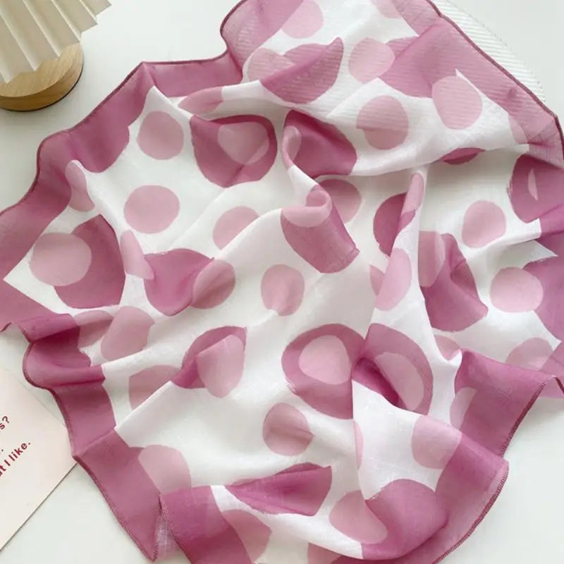 58cm Square Scarf – Handkerchief Print Neck, Hair & Bag Wrap