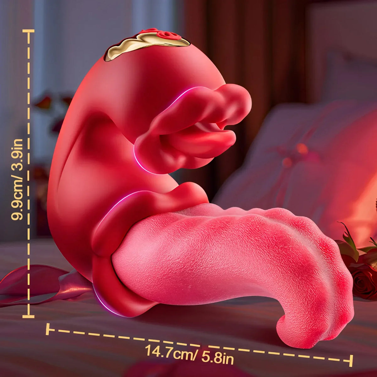 Tongue Licking Vibrator Female Powerful G-spot Vagina Massager Dildo