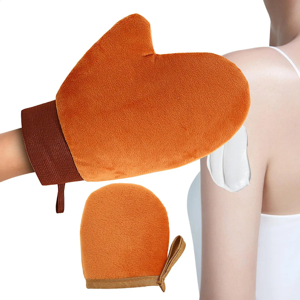 2-Pc Self-Tanning Mitt Set – Streak-Free Applicator Gloves
