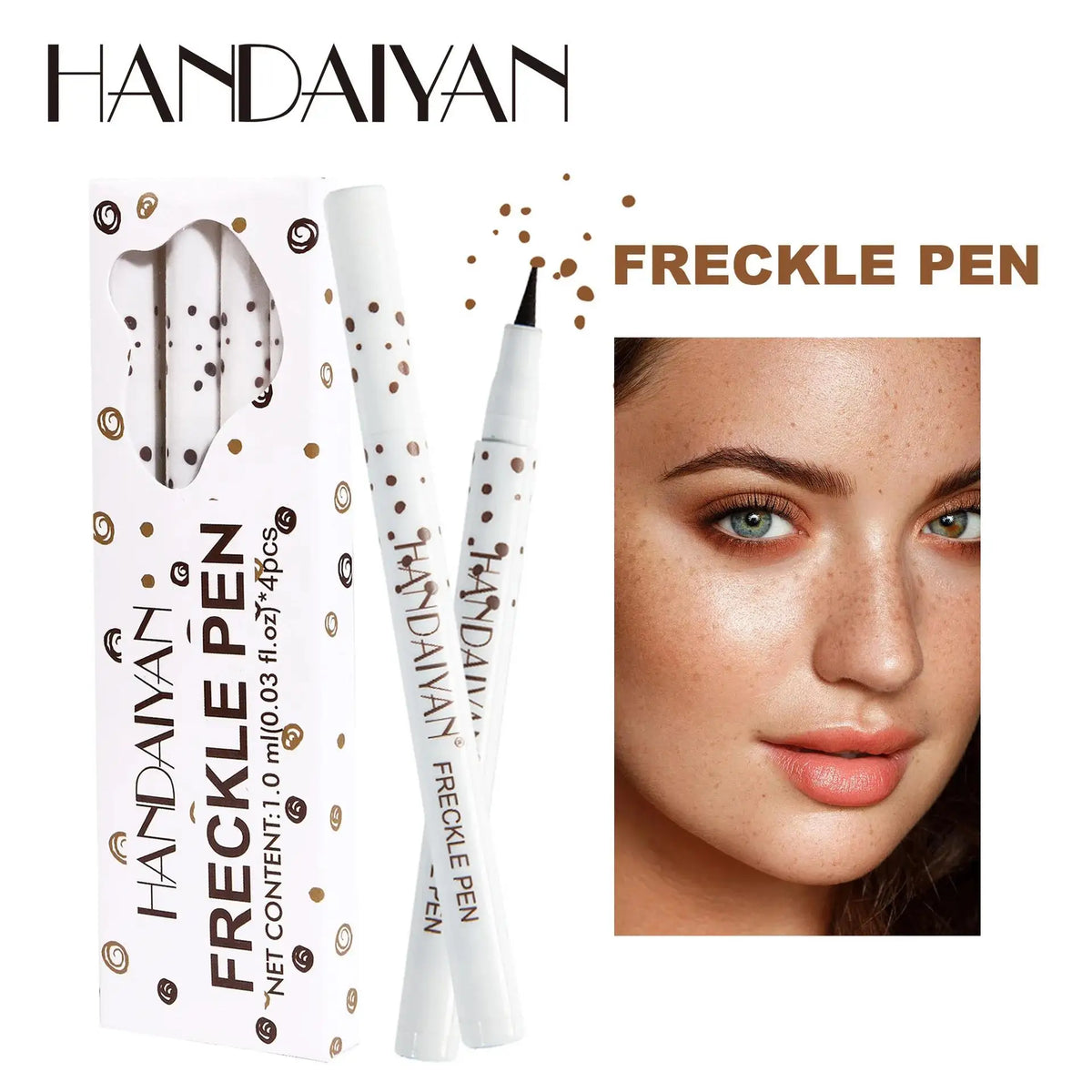 Handaiyan Fake Freckle Pen Set 4PCS – Waterproof Sun-Kissed