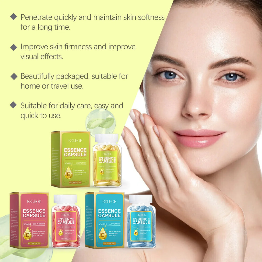 EELHOE Brightening Face Serum Capsules | Vitamin E, 60 pcs