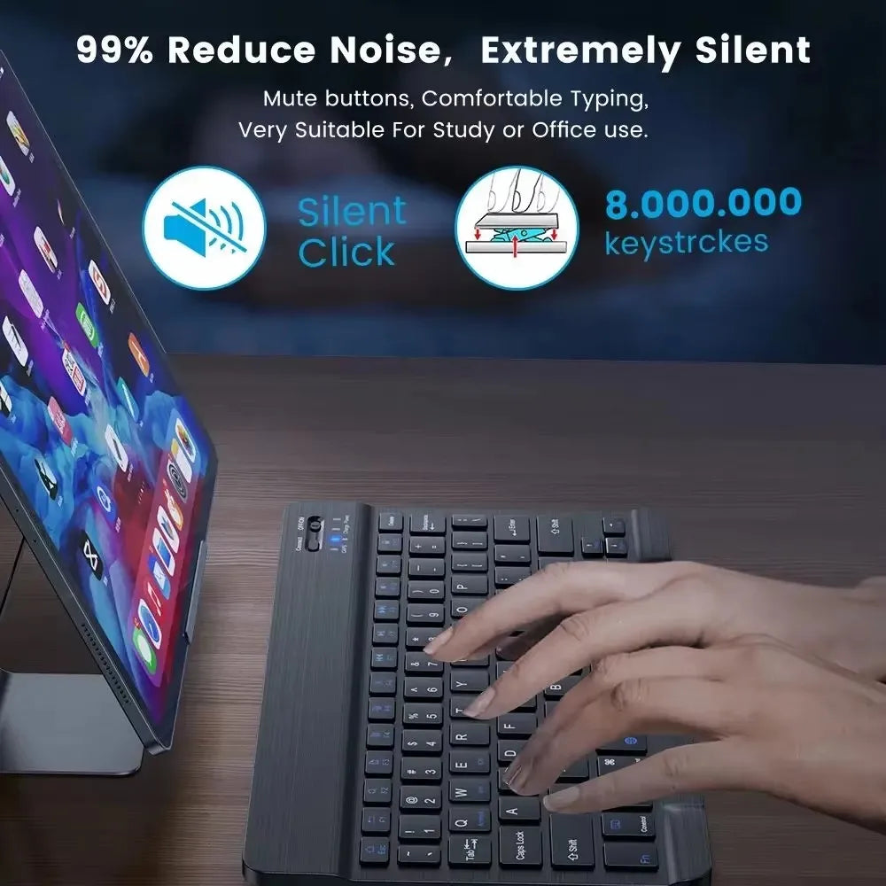 Mini 78-Key Wireless Keyboard Mouse Bluetooth-compatible Rechargeable