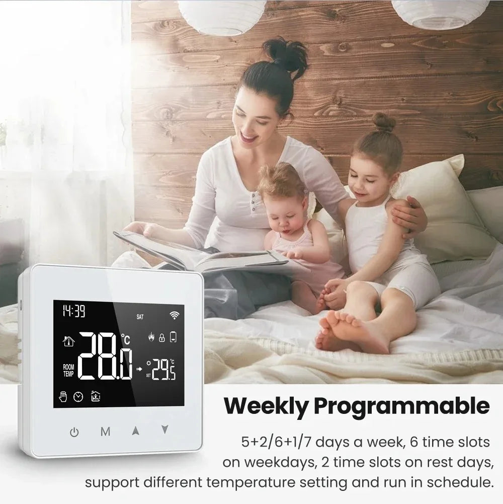 Tuya WiFi Smart Thermostat Battery Powered | Alexa & Google