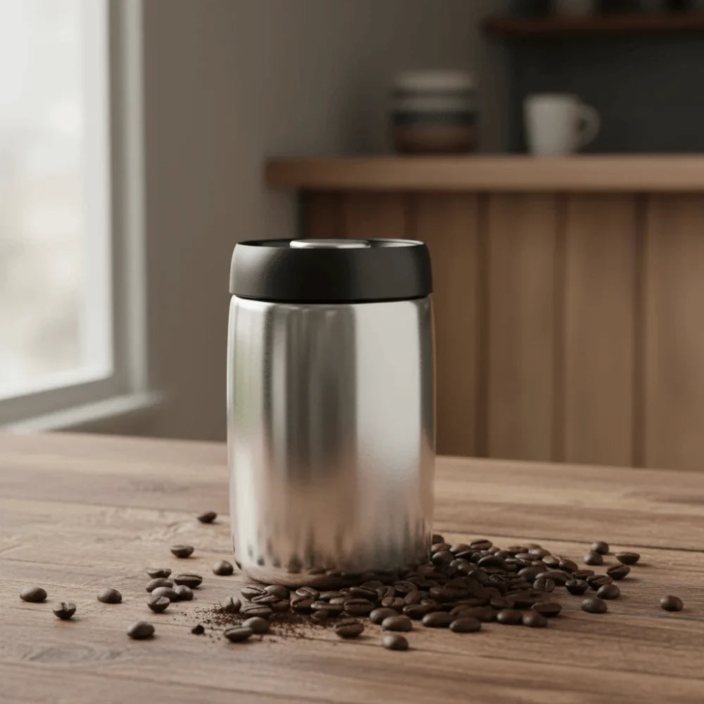 304 Stainless Steel Vacuum Sealed Coffee & Tea Storage Canister