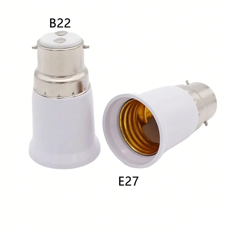 6-Pack E27 to B22 Light Bulb Adapter – Screw to Bayonet Fitting