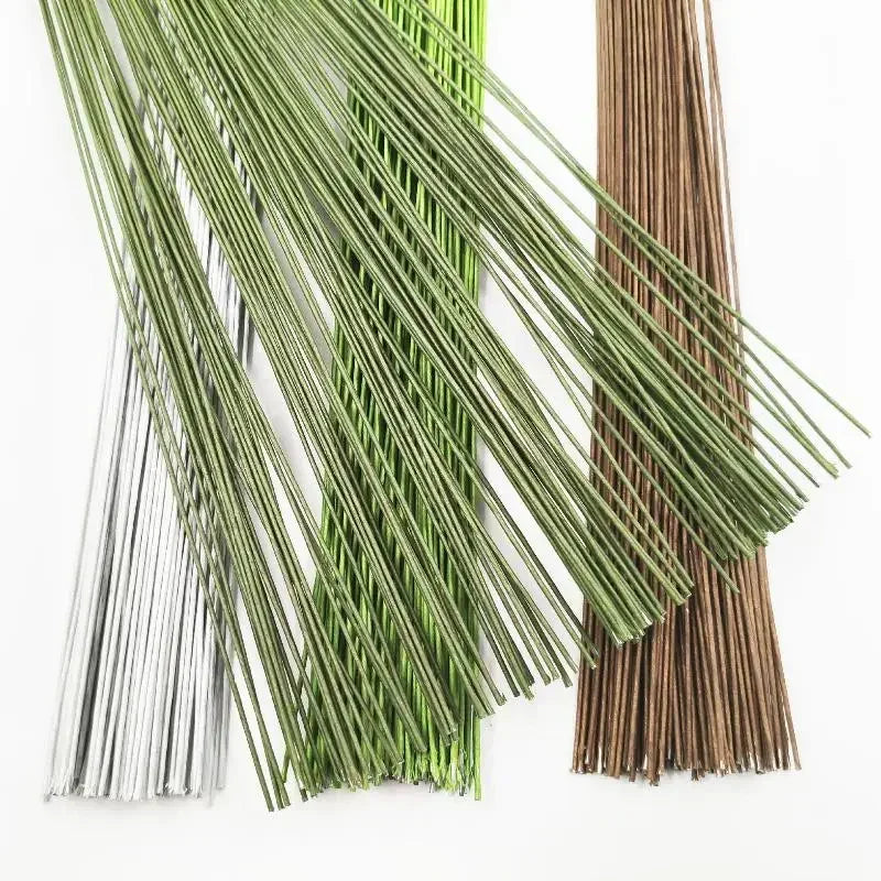 100Pcs Floral Wire Stems for DIY Wedding & Home Decor – 40cm