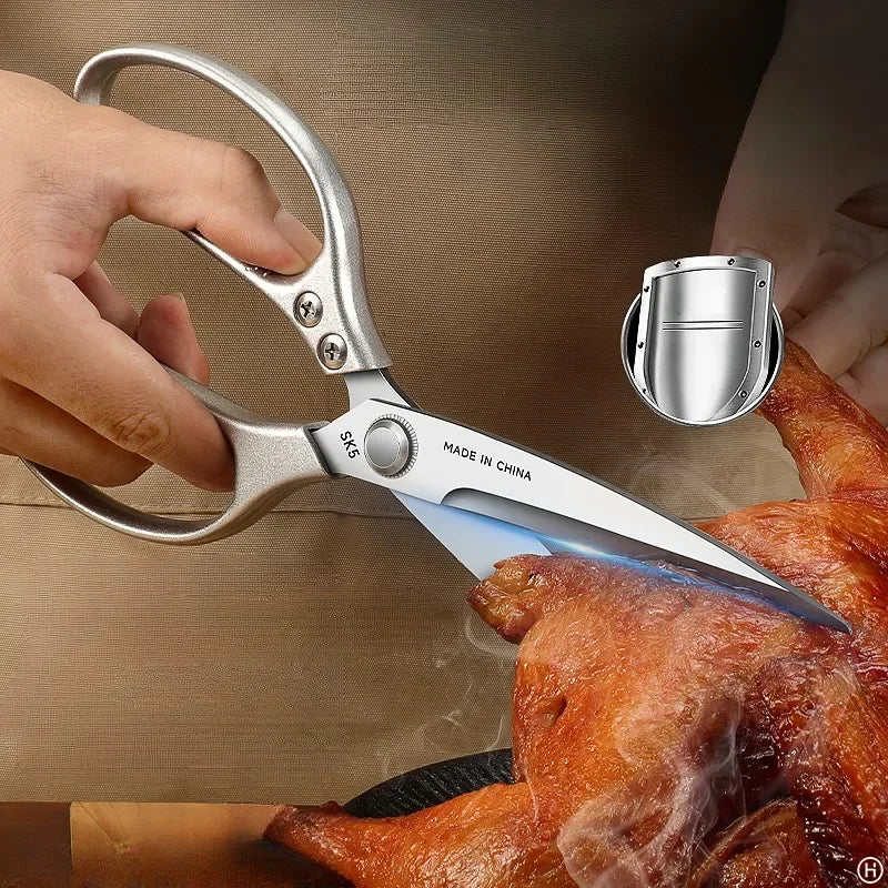 Stainless Steel Kitchen Scissors – BBQ, Bone & Food Cutting