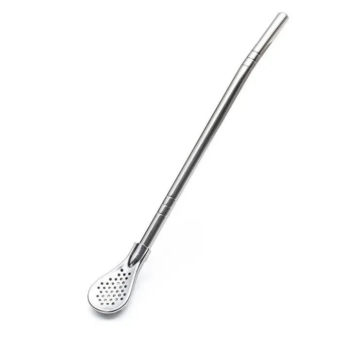 Detachable Bombilla Filter Straw Stainless Steel Spoon Tea Yerba Mate