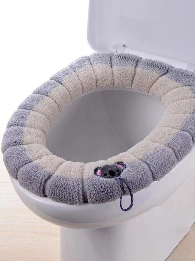 Soft Thick Toilet Seat Cover Cushion with Handle – Universal Fit